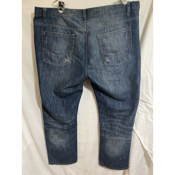 PD&C Paper Denim Cloth Mens 42x30 Blue Jeans Slim Straight High Rise Med Wash X - Picture 2 of 5
